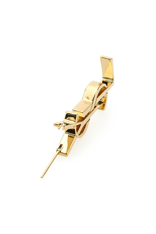 Gold metal Cassandre earring SAINT LAURENT (746670Y1500)