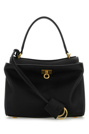 Black leather mini Rodeo handbag Black BALENCIAGA (7954562ABV5)