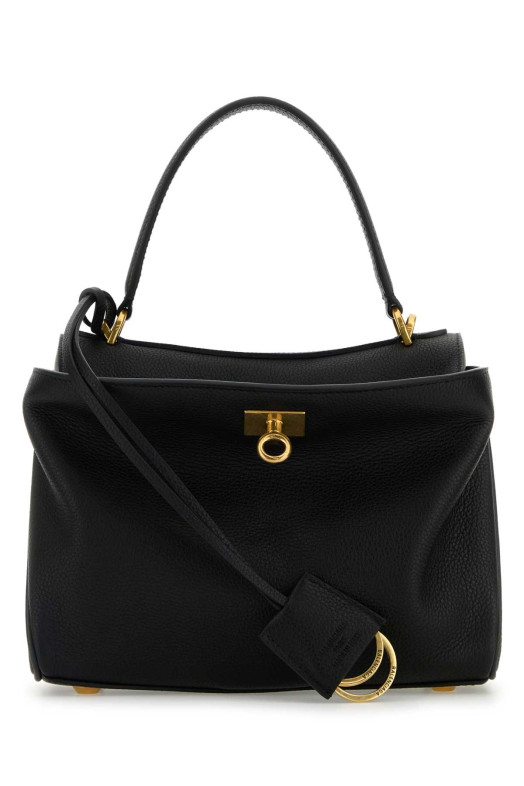 Black leather mini Rodeo handbag Black BALENCIAGA (7954562ABV5)
