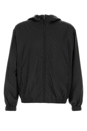 Black GG fabric windbreaker Black GUCCI (814110ZASZD)
