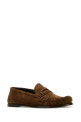 Brown suede loafers SAINT LAURENT (8211732OYAA)