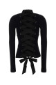 Black stretch viscose blend top Black BALENCIAGA (828347T5230)