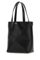 Black leather mini Puzzle Fold handbag Black LOEWE (A657V25X01)