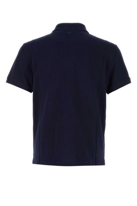 Navy blue piquet polo shirt Fuchsia AMI (BFUPL001760)