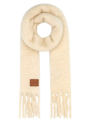 Ivory mohair blend scarf White LOEWE (FSA6SS1X05)