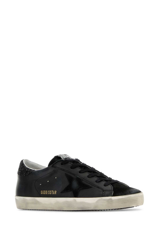 Black leather Superstar sneakers Black GOLDEN GOOSE DELUXE BRAND (GWF00101F003463)