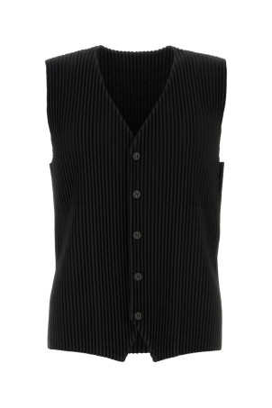 Black polyester vest HOMME PLISSE' ISSEY MIYAKE (HP66JE511)