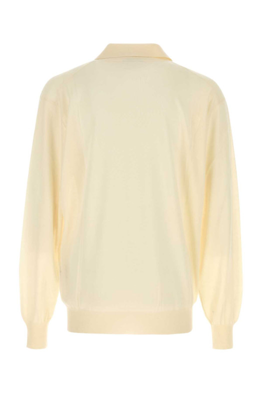 Ivory cashmere polo shirt TOM FORD (KPL052YMK087)