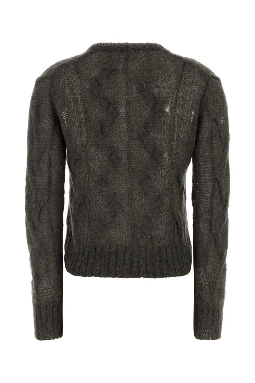 Dark grey nylon blend Minerva sweater Brown GIMAGUAS (MINERVAJUMPER)
