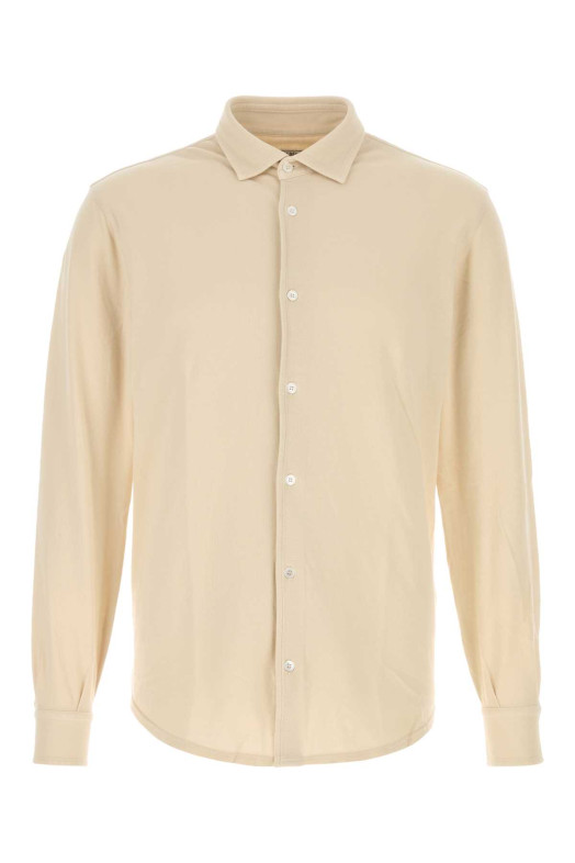 Sand cotton shirt Beige FEDELI (TUF00131)