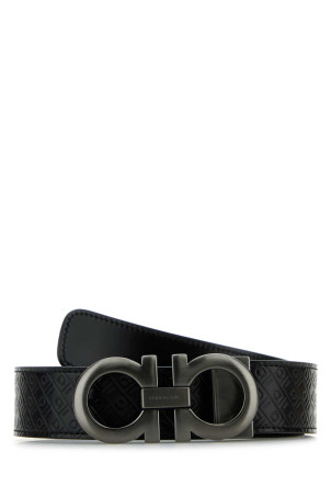 Black leather reversible belt Black SALVATORE FERRAGAMO (675542780544)