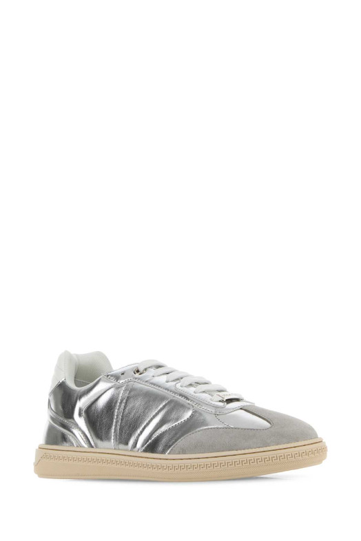 Silver leather Free sneakers VERSACE (10218631A17248)
