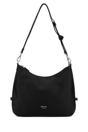 Black leather large Prada Fold shopping bag Black PRADA (1BC2882CYS)