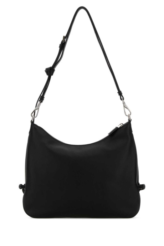 Black leather large Prada Fold shopping bag Black PRADA (1BC2882CYS)