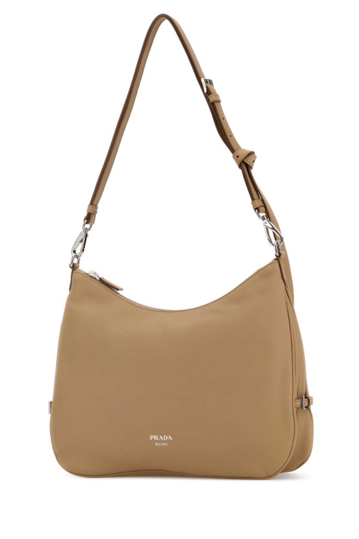 Beige leather large Prada Fold shopping bag PRADA (1BC2882CYS)