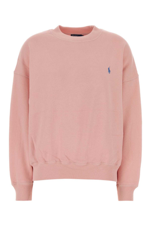 Pink cotton blend oversize sweatshirt POLO RALPH LAUREN (211A96258)