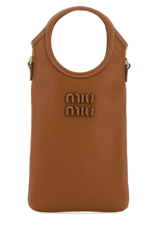 Caramel leather phone case MIU MIU (5ZT0802CRW)