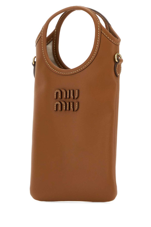 Caramel leather phone case MIU MIU (5ZT0802CRW)
