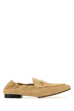 Beige suede loafers GUCCI (854414AADWE)