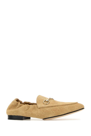 Beige suede loafers GUCCI (854414AADWE)