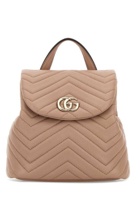 Pink leather mini GG Marmont backpack GUCCI (855921AAFXD)