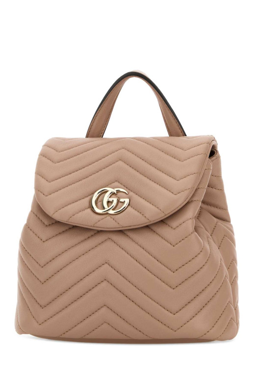 Pink leather mini GG Marmont backpack GUCCI (855921AAFXD)