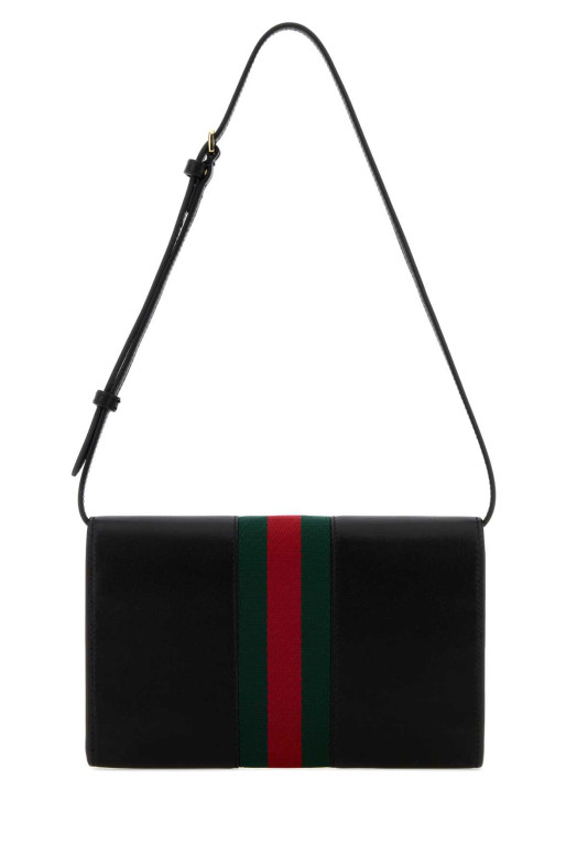 Black leather Gucci Horsebit Web wallet GUCCI (867120AAGOQ)