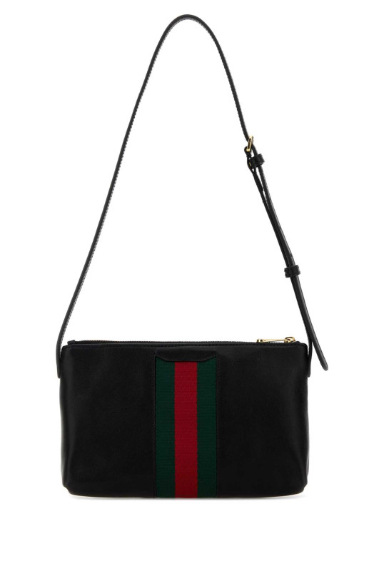 Black leather shoulder bag GUCCI (867130AAGOQ)