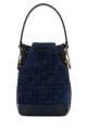 Dark blue velvet Mon Tresor bucket bag FENDI (8BS109AVR6)