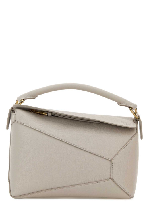 Light grey leather small Puzzle Edge handbag LOEWE (A510P60XAW)
