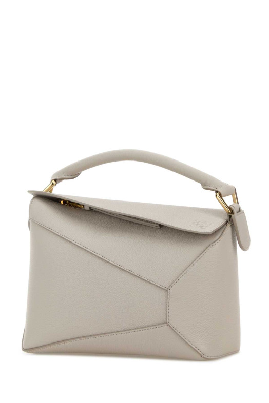 Light grey leather small Puzzle Edge handbag LOEWE (A510P60XAW)