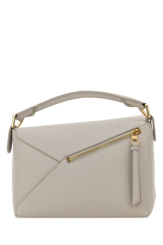 Light grey leather small Puzzle Edge handbag LOEWE (A510P60XAW)