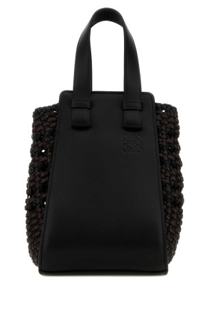 Two-tone leather Hammock handbag Black LOEWE (A538H13X65)
