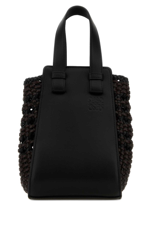 Two-tone leather Hammock handbag Black LOEWE (A538H13X65)