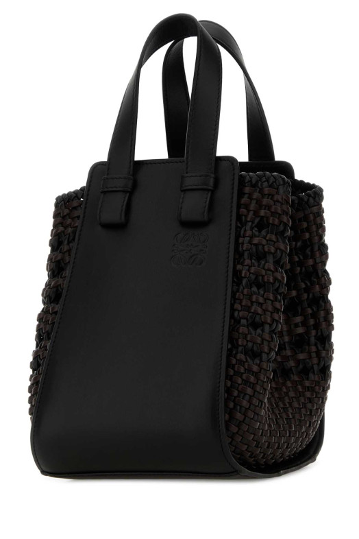 Two-tone leather Hammock handbag Black LOEWE (A538H13X65)