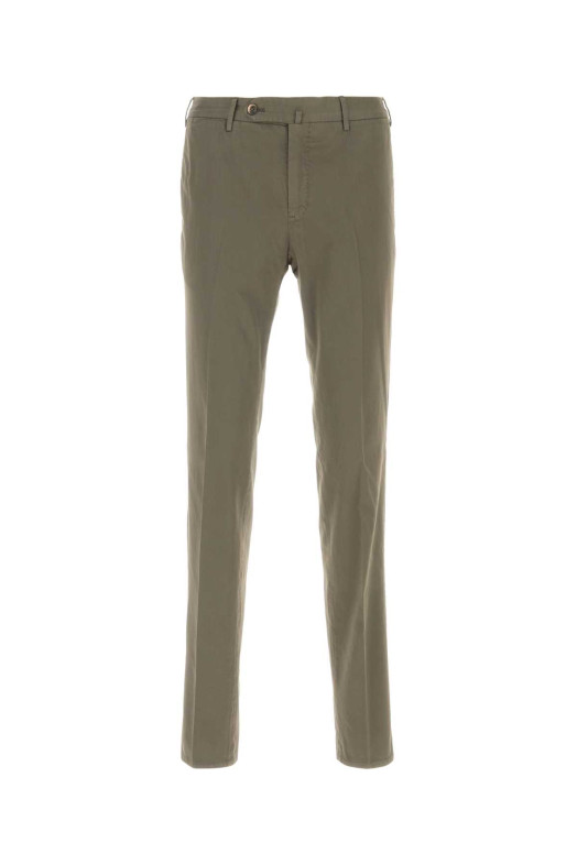 Khaki stretch cotton blend Silkochino pant PT TORINO (CODT01Z00CL1BB44)