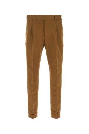 Biscuit linen blend pant PT TORINO (CORSZAZ40FWDPU38)