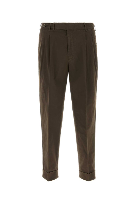 Brown stretch cotton Style pant PT TORINO (COZTCLZB0CL1NK30)