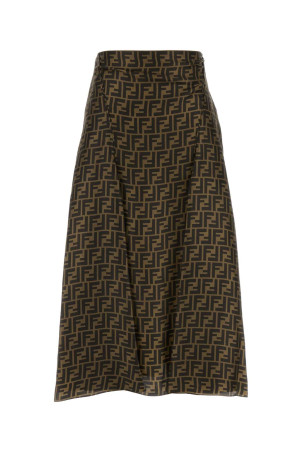 Embroidered silk skirt FENDI (FQ7601A8G3)
