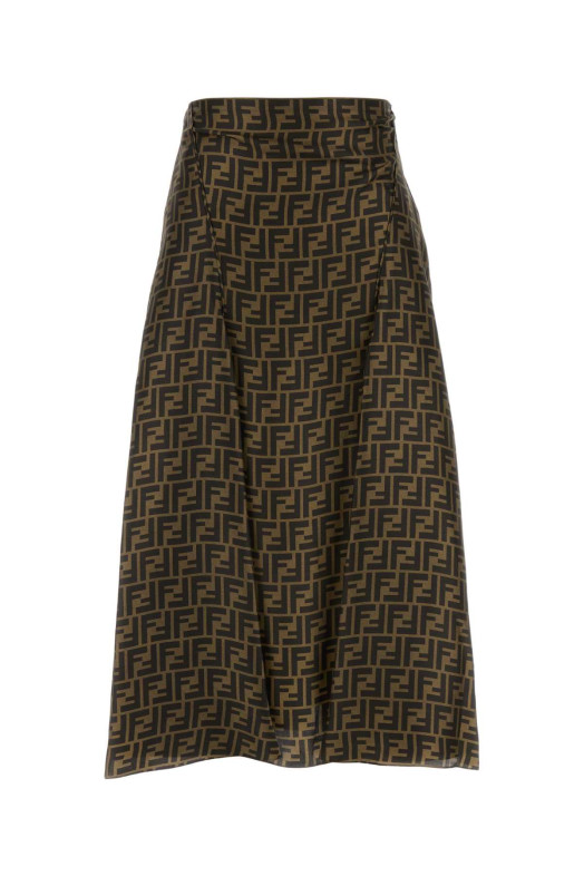 Embroidered silk skirt FENDI (FQ7601A8G3)