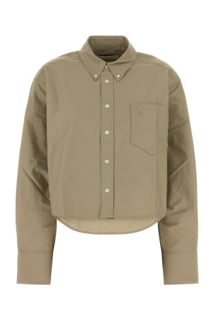 Dove grey oxford oversize shirt AMI (FSH770CO0210)