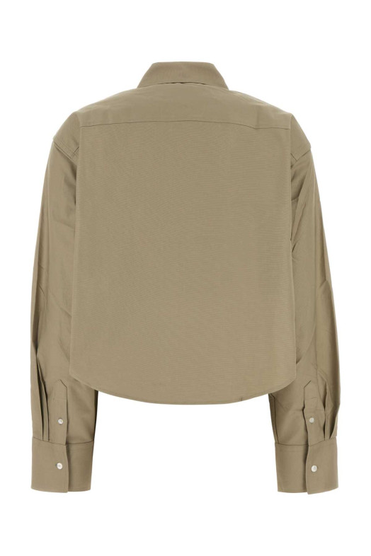 Dove grey oxford oversize shirt AMI (FSH770CO0210)