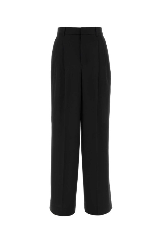Black wool wide-leg pant AMI (FTR858WV0194)