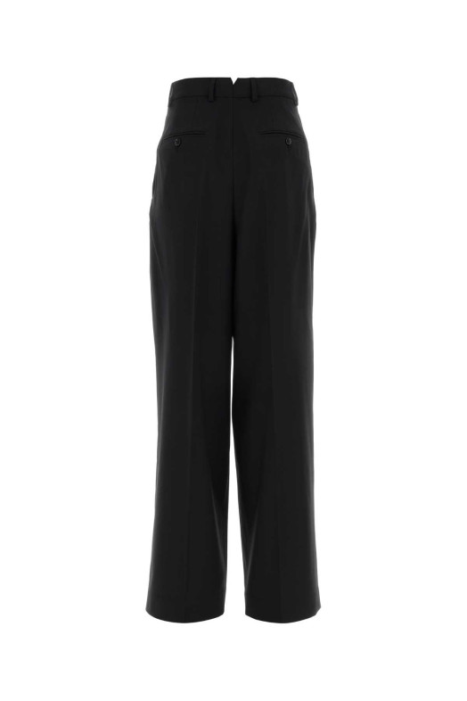 Black wool wide-leg pant AMI (FTR858WV0194)