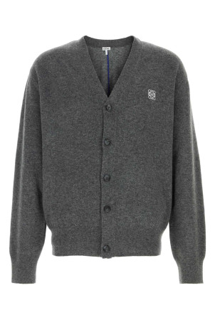 Dark grey stretch wool blend cardigan Gray LOEWE (H526Y16KAQ)