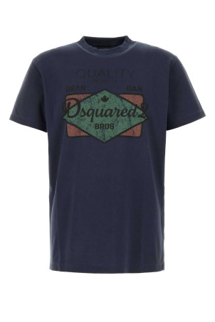 Navy blue cotton t-shirt DSQUARED (S71GD1659D20049)