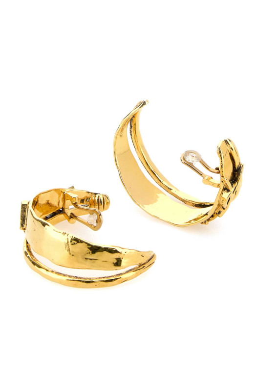 Gold metal Cassandre earrings SAINT LAURENT (851107Y1500)