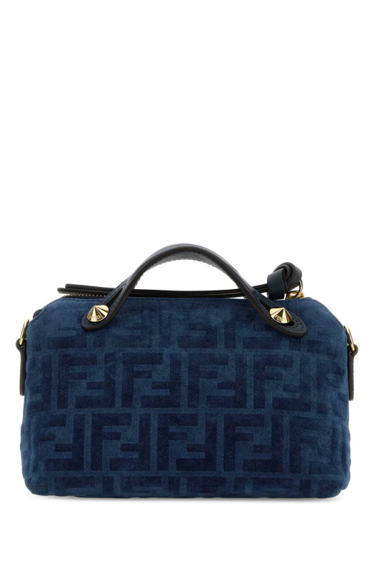 Dark blue velvet mini By The Way handbag FENDI (8BS098AVR6)