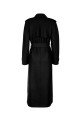 WOMEN LONG TRENCH DOUBLE STITCHING PRESSED WOOL Black HARRIS WHARF LONDON (AA1343MLK)