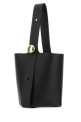 Black leather medium Pebble bucket bag Black LOEWE (AANBBBWX01)